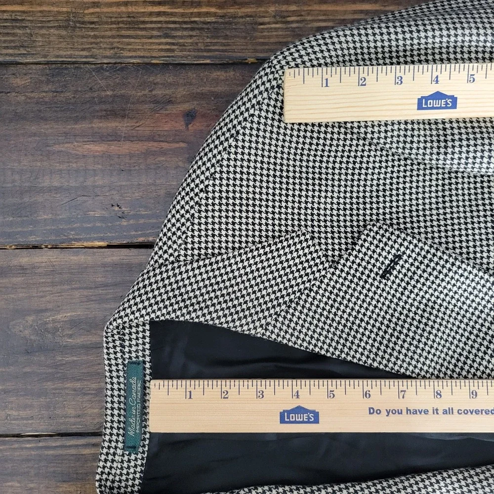 VTG Chaps Ralph Lauren Men's Sport‎ Coat Blazer Beige Houndstooth Wool Sz 42L
